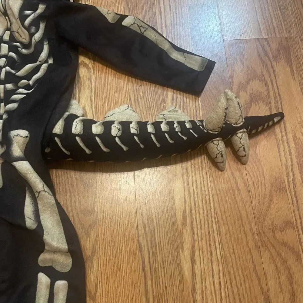 HalloweenCostumes.com Toddler Stegosaurus Fossil Costume for Kids, Black/Brown